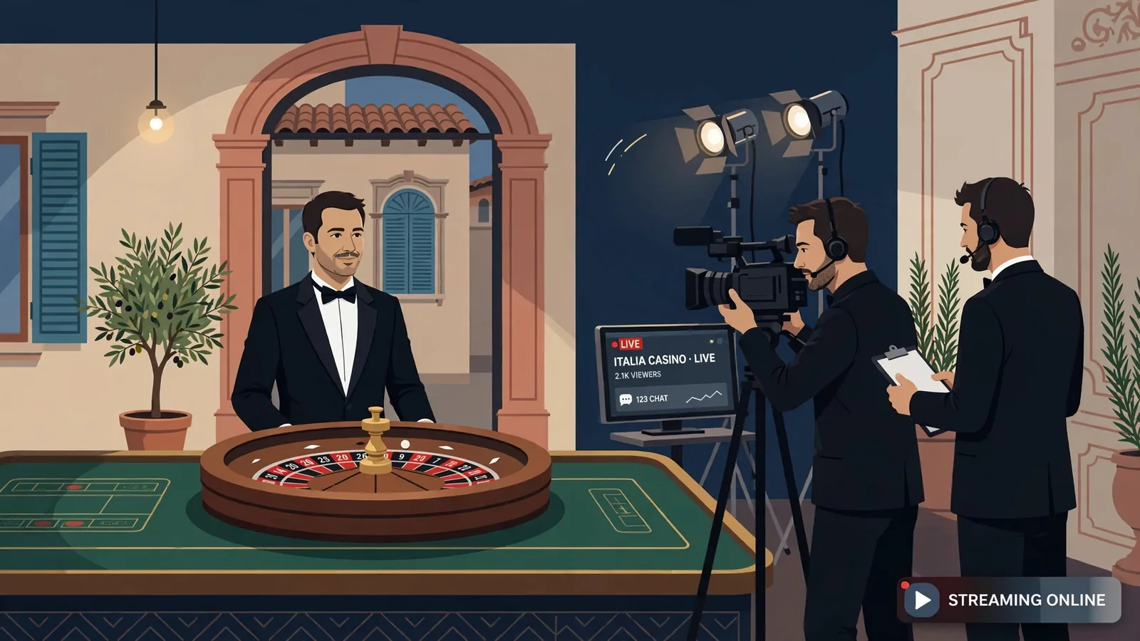 Roulette dal vivo in Italia con croupier italiani